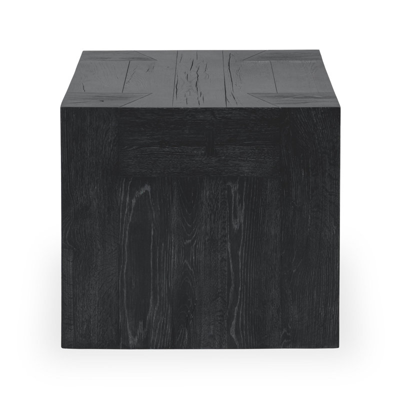 Meadow Black Solid Oak Rectangular End Table