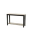 Moderne 1 pièce Console sous-table avec rangement et rangement en bois d'hévéa et placage de noyer