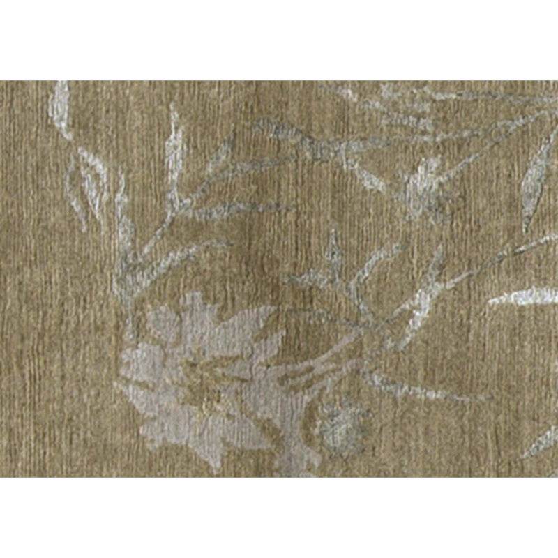 Hand Knotted Area Rug in Straw And Sage
