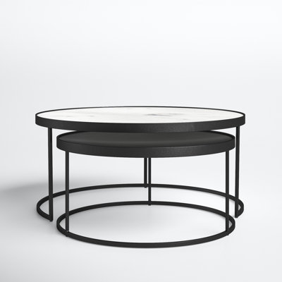 Zemamra Genuine Marble Nesting Coffee Table