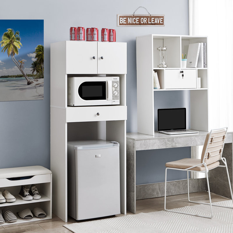 Yak About It Locking Safe Bookshelf - Desktop, White