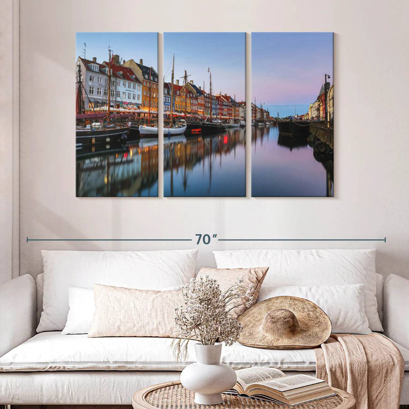 Nouveau port Tergel Nyhavn, H 32 po x l 50 po