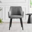 Calley Velvet Bucket Tub Chairs with Tapered Metal Legs and Vertical Stitching-63645338-63645334