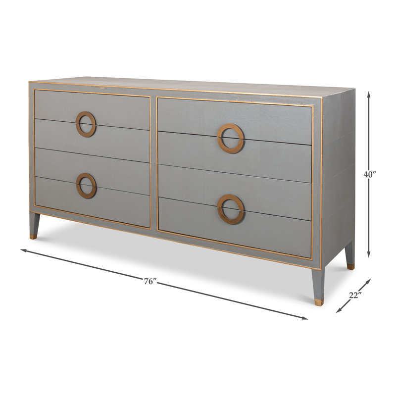 Shagreen 76'' W Sideboard, Storm Gray