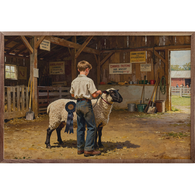 A Boy And His Sheep, H 24 po x l 36 po