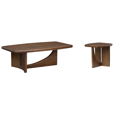 Table basse rectangulaire avec table de bout