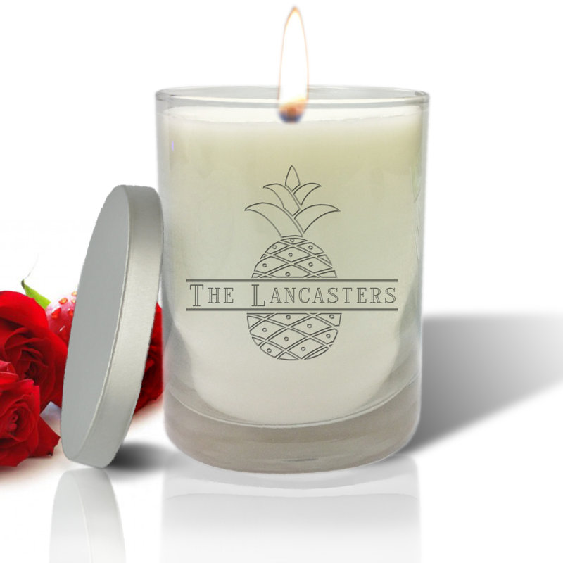 Bougie pour pot d’ananas personnalisé, Transparent