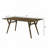 Contemporary Walnut Finish Dining Table with Solid Rubberwood Base (70")