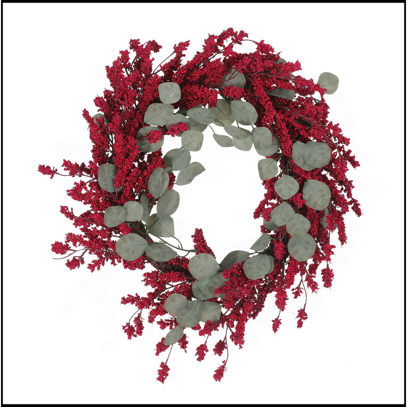 29" EUCALYPTUS/BERRY WREATH