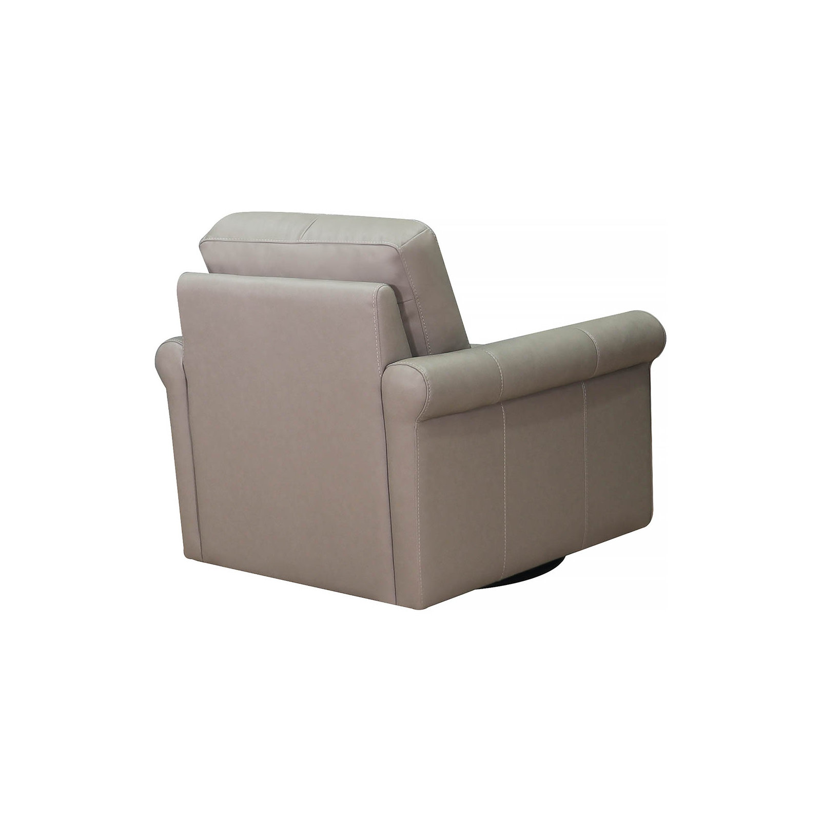 Mayoworth Top Grain Leather Swivel Chair, Brookfield Stone Gray Genuine Leather