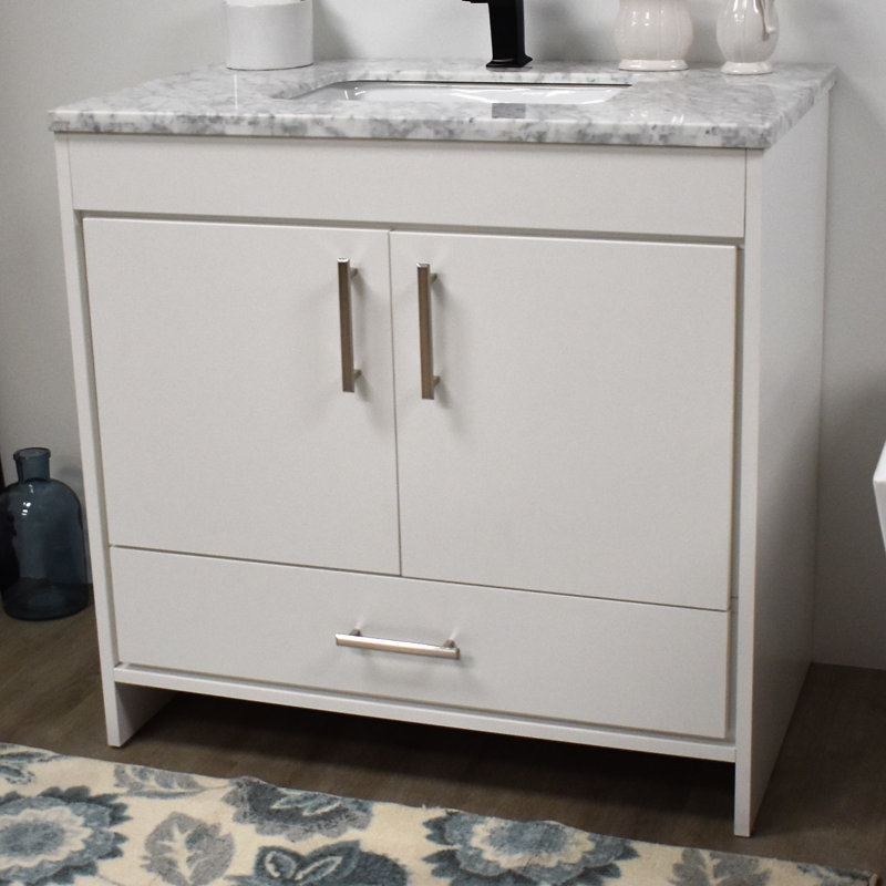 Ensemble de meuble-lavabo simple 36 po Annily, Blanc