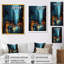 «Black and Blue Perspectives On Urban Life III», reproduction d'art sur toile-88538115-88538121