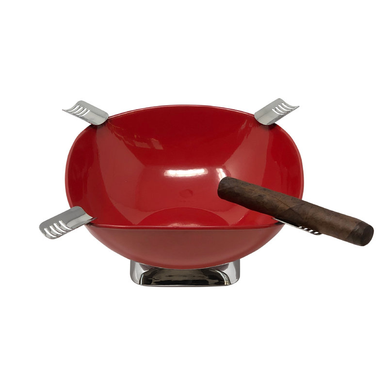 Cendrier quadrilatère «Smokin Ash», Rouge