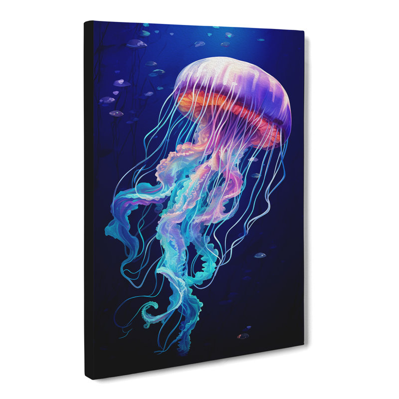 JellyFish Orphism Art - Wrapped Canvas, 60cm H x 40cm W x 3cm D