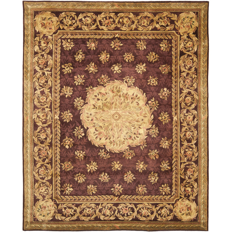 Loren Hand-Tufted Wool Brown Area Rug, Rectangle 9' x 12'