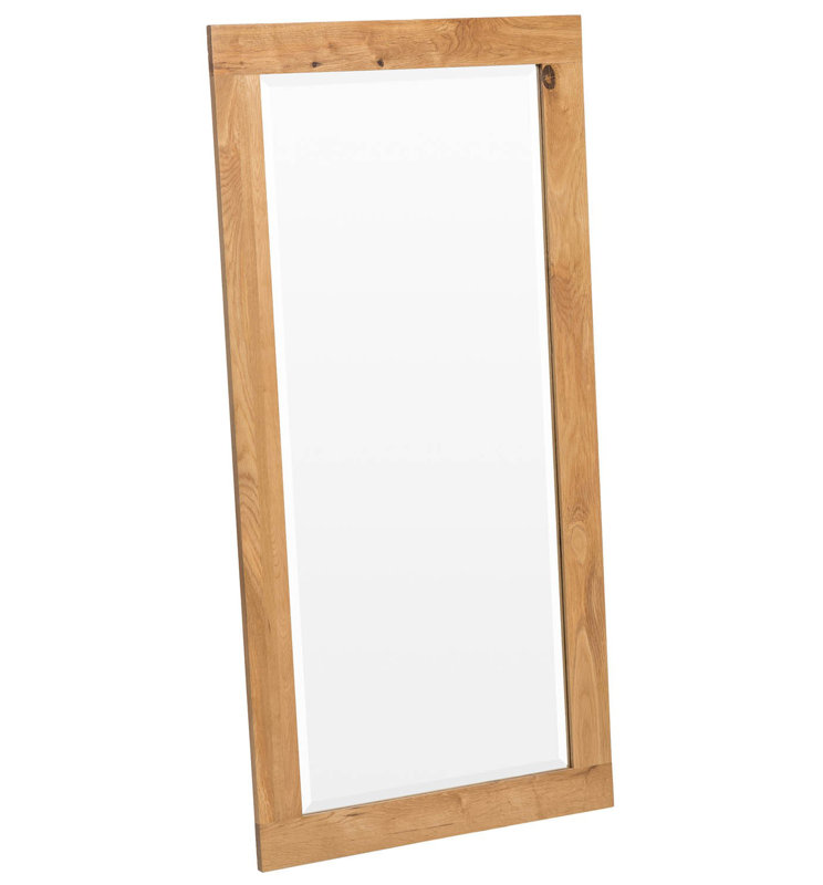 Frazier Solid Wood Flat Mirror, 138cm H x 68cm W x 2cm D