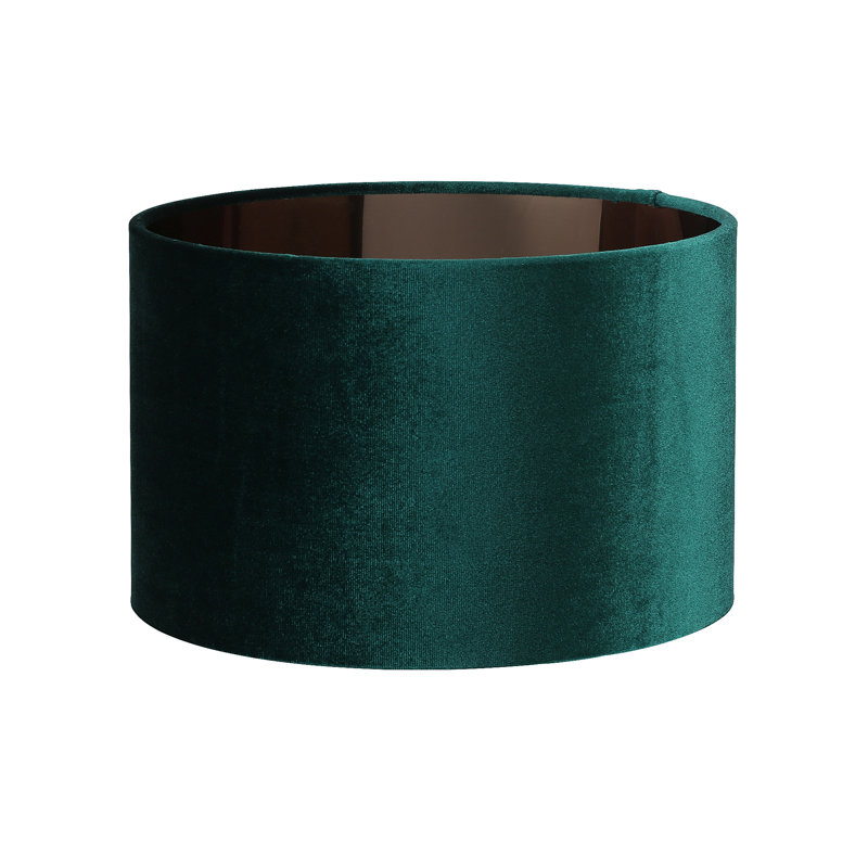 Aimon 16cm H Velvet Drum Lamp Shade ( Screw On ), Forest green