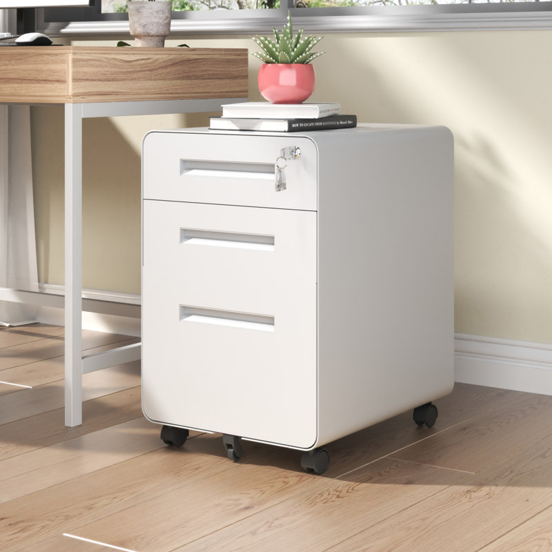 Classeur mobile compact - Sécurité verrouillable - Tout en acier - Pour le bureau / la maison