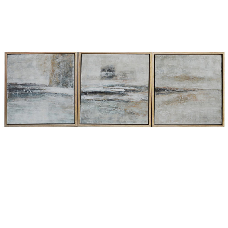 Knox 3-Piece Abstract Landscape Framed Canvas Set