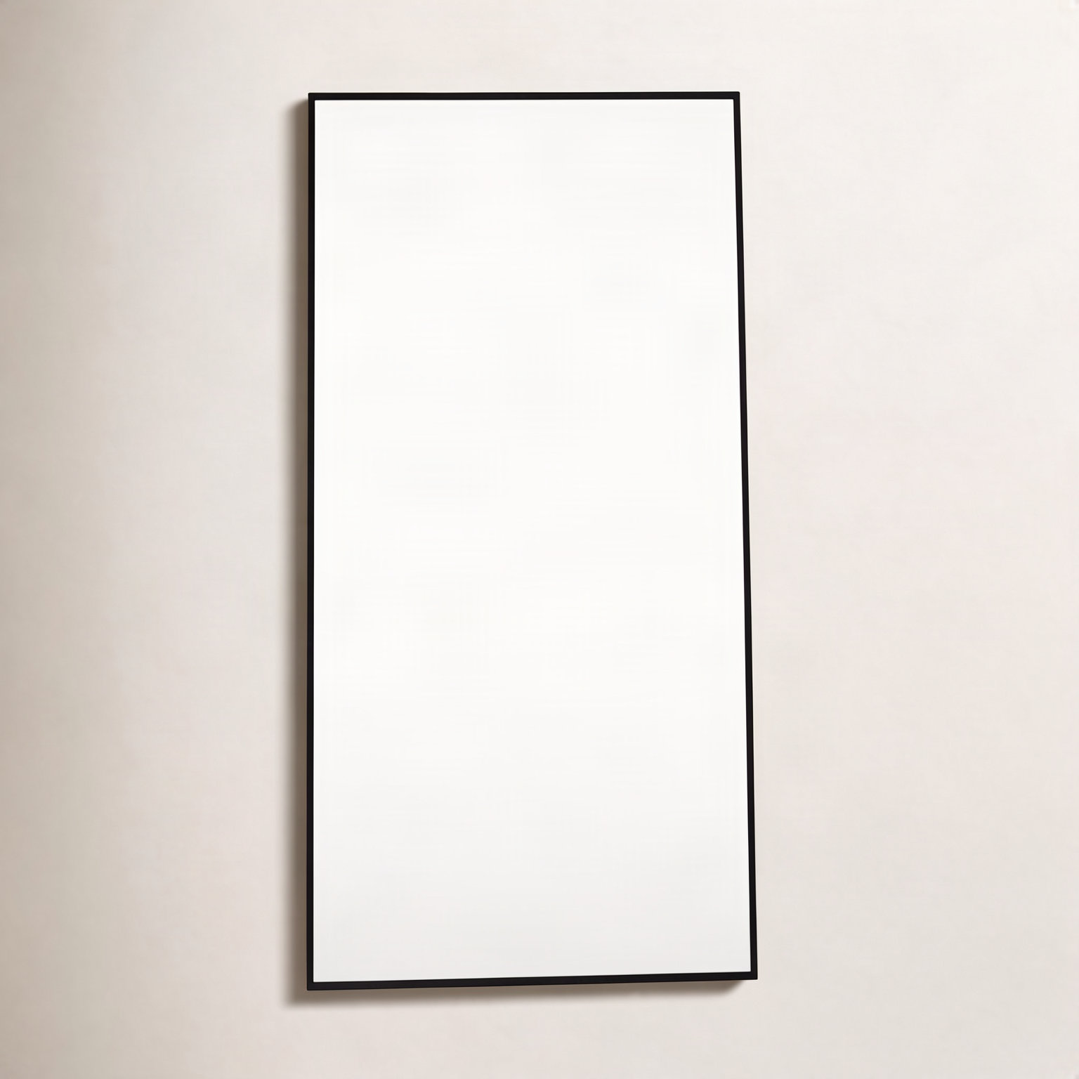 Sabine Metal Rectangle Floor Mirror, 60" x 30", Black