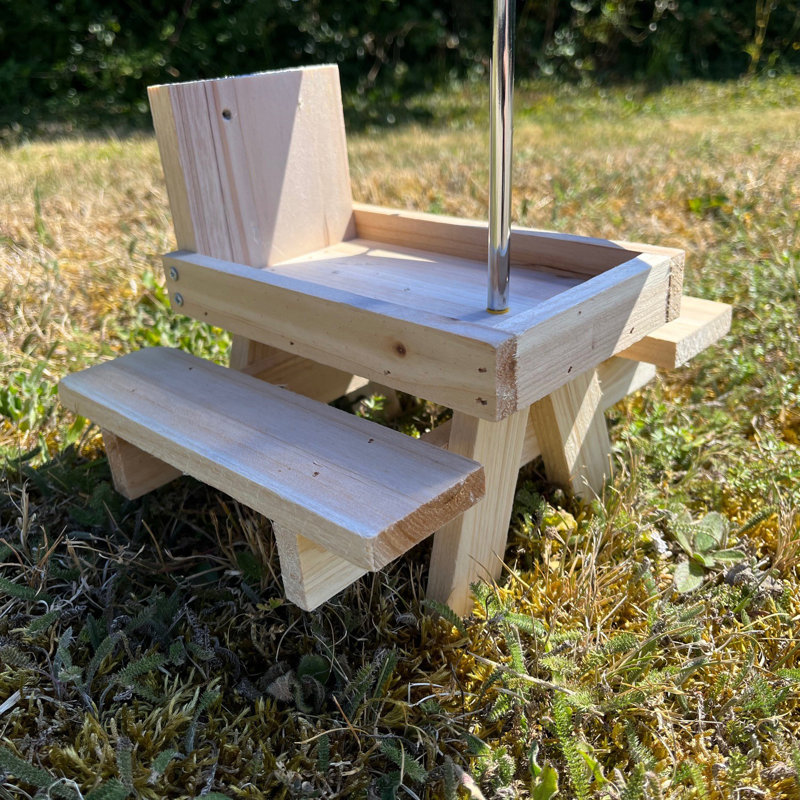 Amima Wood Freestanding Squirrel Feeder