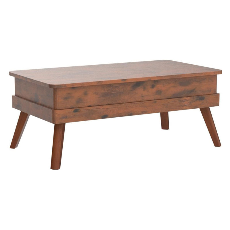 Table basse à plateau relevable avec rangement caché, table centrale moderne facile à assembler pour le salon, le bureau personnel et les espaces de réception