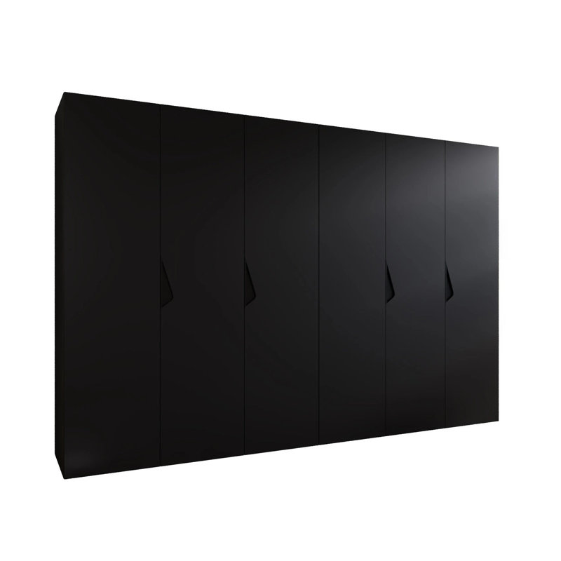Manufactured Wood Wardrobe, Black