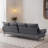 Aerolynn 104.5" Modern Technical Leather Sectional Sofa With Convertible And Ottoman-1820980333