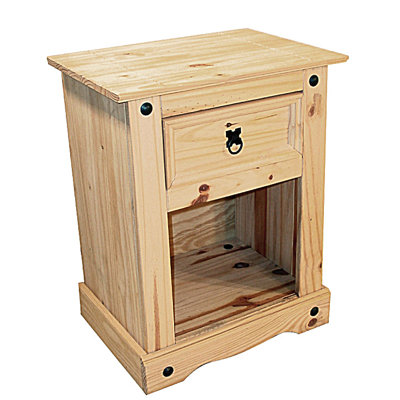 Dean 53cm W Solid Wood Bedside Table
