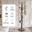 Metal Freestanding 12 - Hook Coat Rack