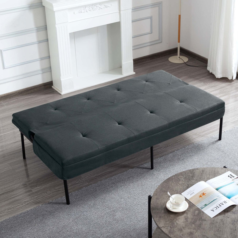 Space-Saving Convertible Futon Sofa with Multi-Functional Adjustable Backrest