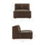 Canapé modulaire en forme de L sans accoudoirs 4 pièces Bange en espresso Bange-154843411