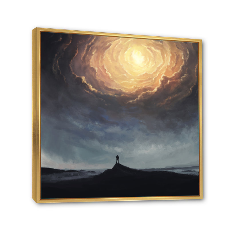 Voie religieuse à travers le ciel - Art mural sur toile traditionnel, H 30 po x l 30 po x P 1 po