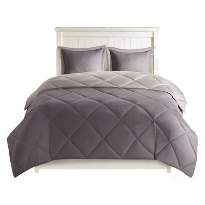 3M Scotchgard Diamond Quilting Reversible Down Alternative Comforter Set