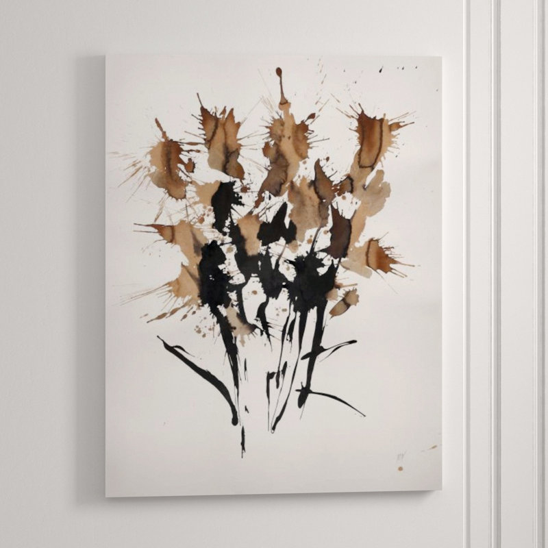 Sepia Florals IV Print by Paul Ngo, Glass Coat, 31" H x 24" W x 1.5" D