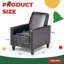 Fauteuil inclinable moelleux avec repose-pieds et repose-pieds en hêtre massif - Chaise ergonomique rembourrée pour le salon, la chambre à coucher-659854624