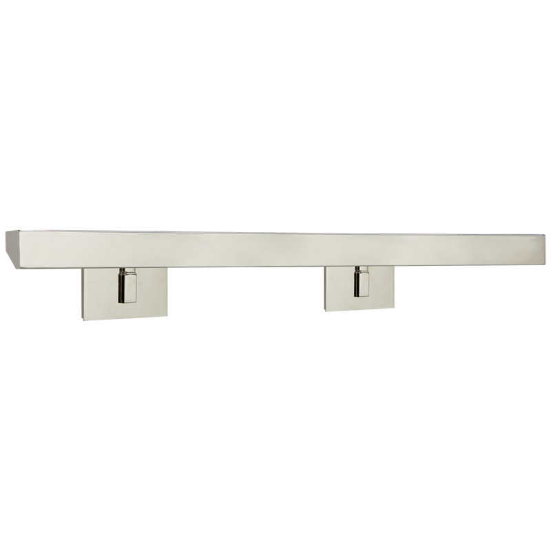 J. Randall Powers McClain Hardwired Picture Light, Polished Nickel, 4.5" H x 42" W x 8.25" D