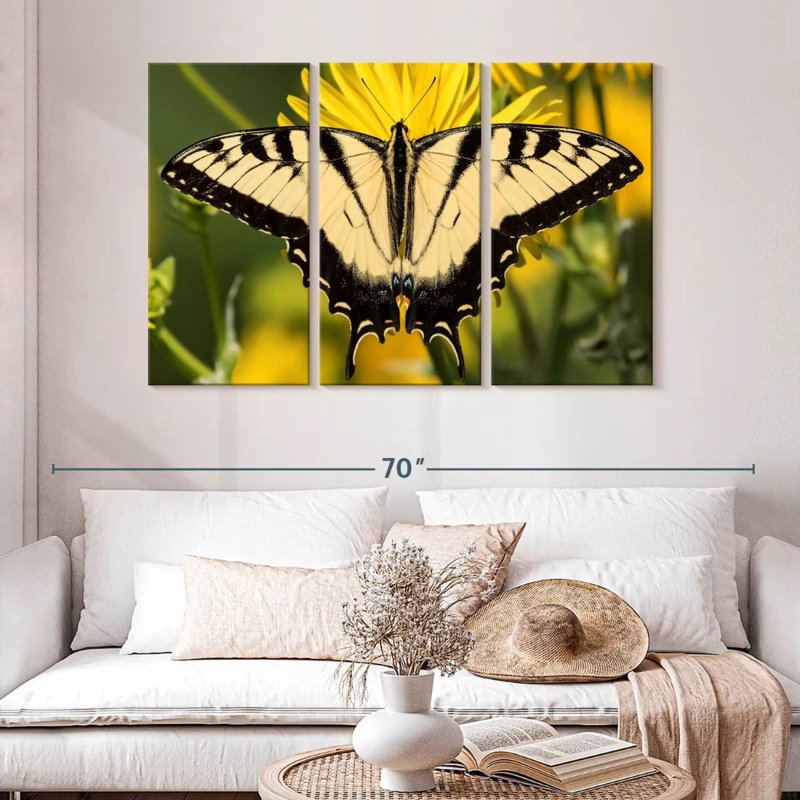 Brampt Perched Swallowtail Butterfly, 32" H x 50" W
