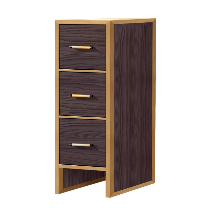 Toledo 12 po Armoire de rangement pour salle de bain et salon, Noyer foncé