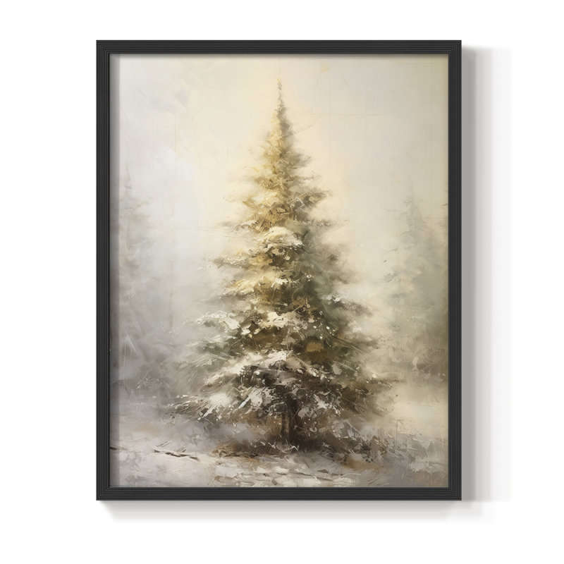 «Christmas Holiday Art Dxxxvii», reproduction d'art encadrée - bois massif, H 21 po x l 17 po, Noir, noir, noir, noir