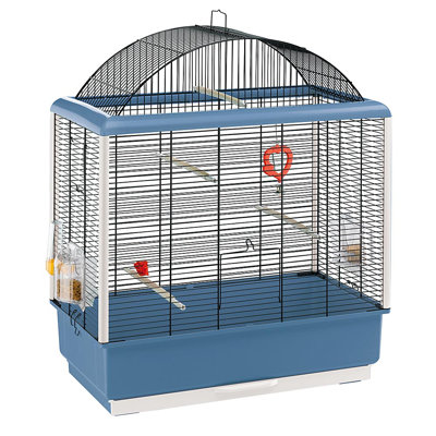 69 cm Iron and Plastic Dome Top Hanging Bird Cage with Wheels with Stand with Perch with Tray