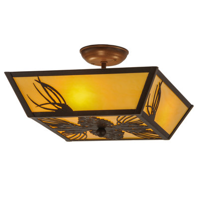 Glass Semi Flush Mount