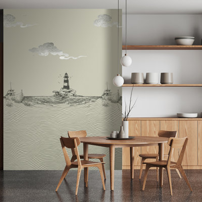 Tides and Beacon Blue Wall Mural