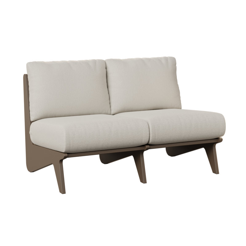 Causeuse et coussins Holland, Argile, Blend Linen