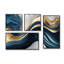 Géode abstraite vagues bleues I - Art mural abstrait grand 4 pièces-473721187-473721186