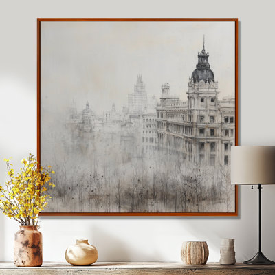 Historic Madrid Architecture In The Rain I - Madrid Wall Art Print