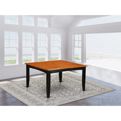 Parfait Modern Dining Table - a Square Kitchen Table Top with Butterfly Leaf, 54x54 Inch, Saddle Brown