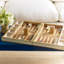 Cream Shagreen Backgammon Set w/ Dice
