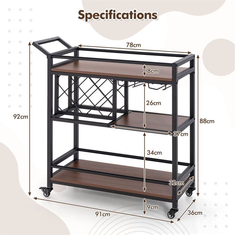 Metal Bar Cart