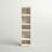Aleitha 72 Inches 5 Tier Wooden Pier with Adjustable Shelves, Washed White-1572174888